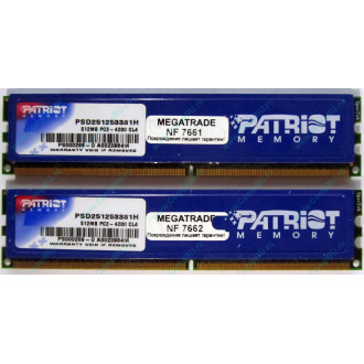 Память 1Gb (2x512Mb) DDR2 Patriot PSD251253381H pc4200 533MHz (Пуршево)